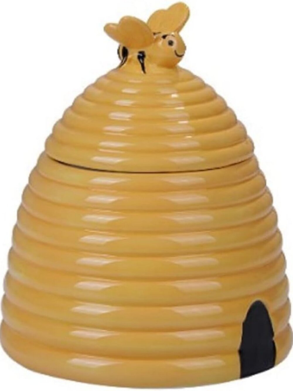 Honeybee Beehive Ceramic Cookie Jar - Cute Kitchen Storage, Perfect Gift Idea